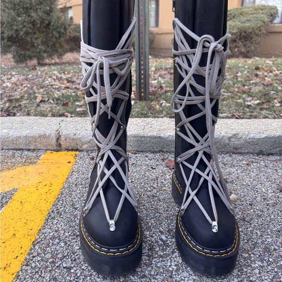 Rick Owens Shoes - Brand New DR. MARTENS X RICK OWENS FW25 1B60 QUAD SOLE PENTALACE BOOT